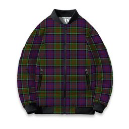 ScotsTee Shop Scottish McDonald of Clan Ranald Modern Tartan Bomber Puffer Jacket
