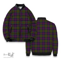 ScotsTee Shop Scottish McDonald of Clan Ranald Modern Tartan Bomber Puffer Jacket