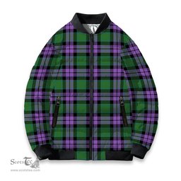 ScotsTee Shop Scottish McArthur of Milton Ancient Tartan Bomber Puffer Jacket