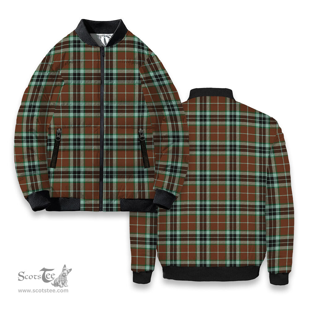 ScotsTee Shop Scottish Thompson Society Hunting Modern Tartan Bomber Puffer Jacket