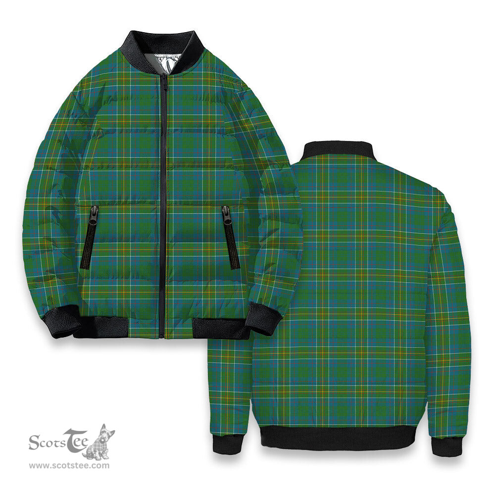 ScotsTee Shop Scottish Hunter of Hunterston Ancient Tartan Bomber Puffer Jacket