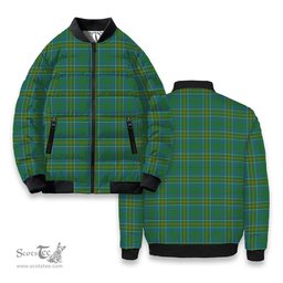 ScotsTee Shop Scottish Hunter of Hunterston Ancient Tartan Bomber Puffer Jacket