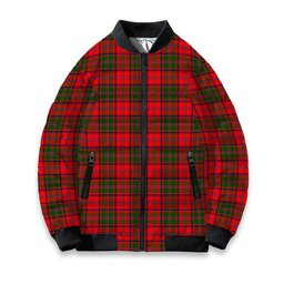 ScotsTee Shop Scottish Stewart of Appin Modern Tartan Bomber Puffer Jacket