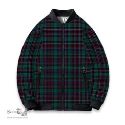 ScotsTee Shop Scottish Hunter of Peebleshire Modern Tartan Bomber Puffer Jacket