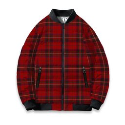 ScotsTee Shop Scottish Stewart of Rothesay 1 Tartan Bomber Puffer Jacket