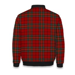 ScotsTee Shop Scottish Stewart of Galloway VS Tartan Bomber Puffer Jacket
