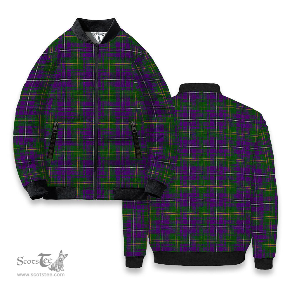 ScotsTee Shop Scottish Hay of Megginch Tartan Bomber Puffer Jacket