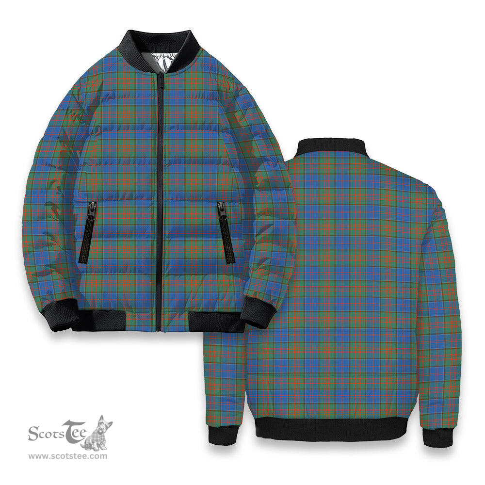 ScotsTee Shop Scottish Stewart of Appin Hunting Ancient Tartan Bomber Puffer Jacket