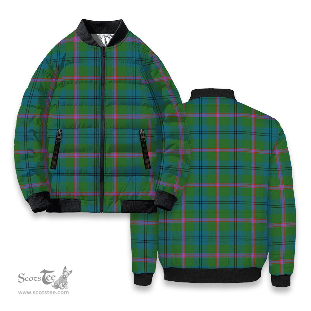 ScotsTee Shop Scottish Laurie (Lawrie) Ancient Clan Tartan Bomber Puffer Jacket
