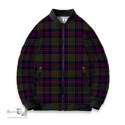 ScotsTee Shop Scottish MacDonald of Clanranald Tartan Bomber Puffer Jacket