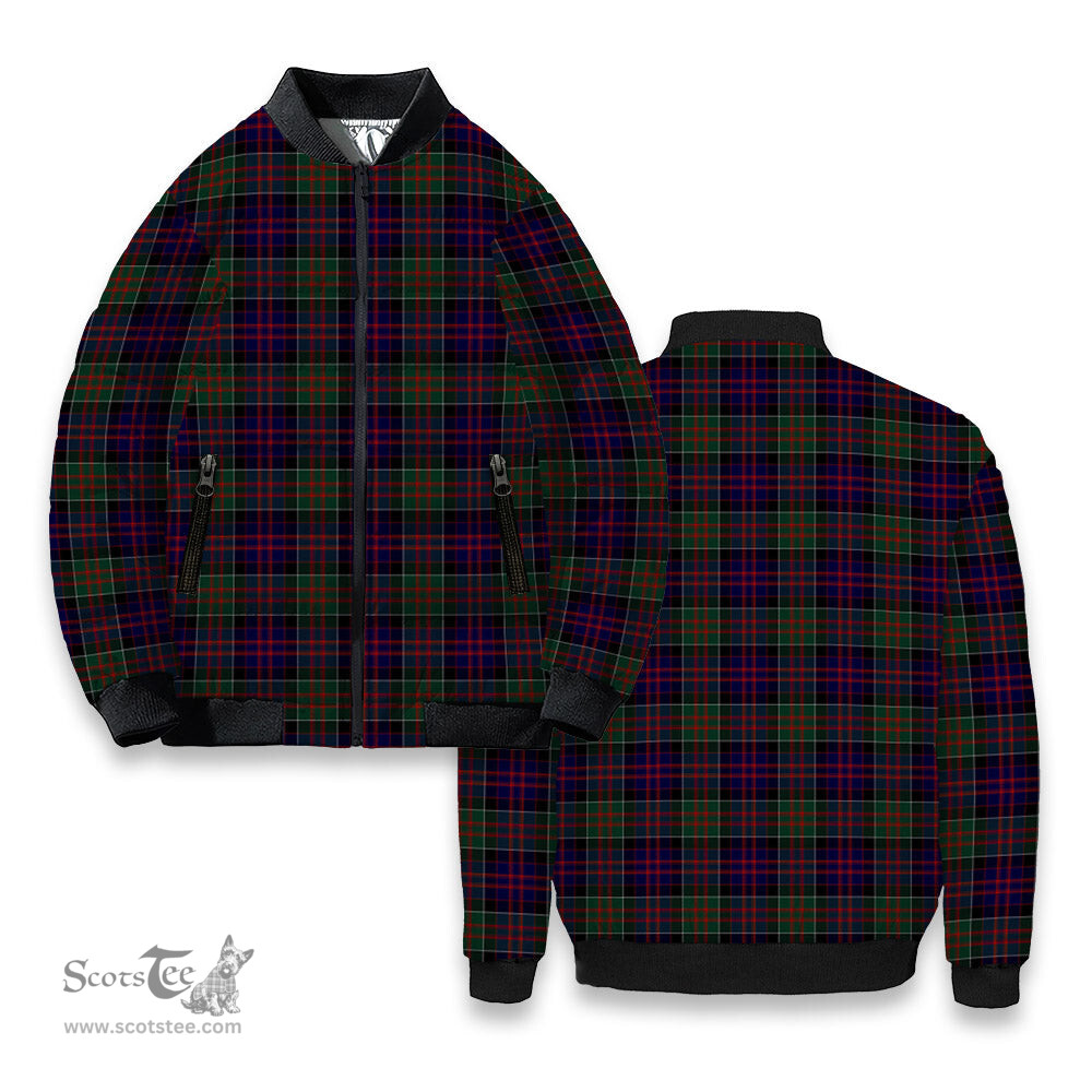 ScotsTee Shop Scottish MacDonald of Clanranald Tartan Bomber Puffer Jacket