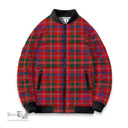 ScotsTee Shop Scottish McDonald of Glenaladale Modern Tartan Bomber Puffer Jacket