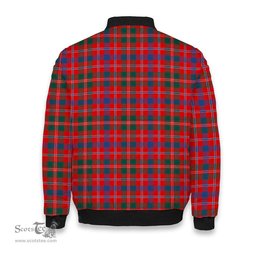 ScotsTee Shop Scottish McDonald of Glenaladale Modern Tartan Bomber Puffer Jacket