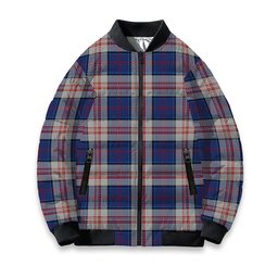 ScotsTee Shop Scottish Stewart of Appin Hunting Dress Tartan Bomber Puffer Jacket