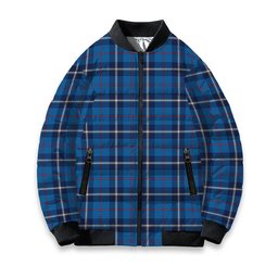 ScotsTee Shop Scottish McRae of America Modern Tartan Bomber Puffer Jacket