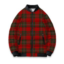 ScotsTee Shop Scottish MacAulay of Ardincaple Tartan Bomber Puffer Jacket