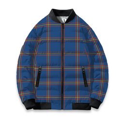 ScotsTee Shop Scottish MacLaine of Loch Buie Hunting Ancient Tartan Bomber Puffer Jacket