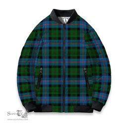 ScotsTee Shop Scottish MacNeil of Barra Chief Tartan Bomber Puffer Jacket