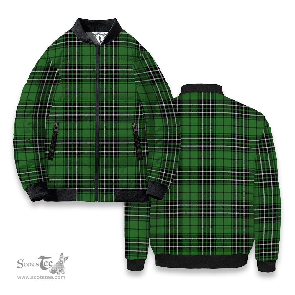 ScotsTee Shop Scottish MacLean of Duart Hunting Ancient Tartan Bomber Puffer Jacket