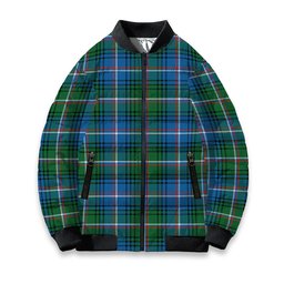 ScotsTee Shop Scottish Shaw of Carolina Ancient Tartan Bomber Puffer Jacket
