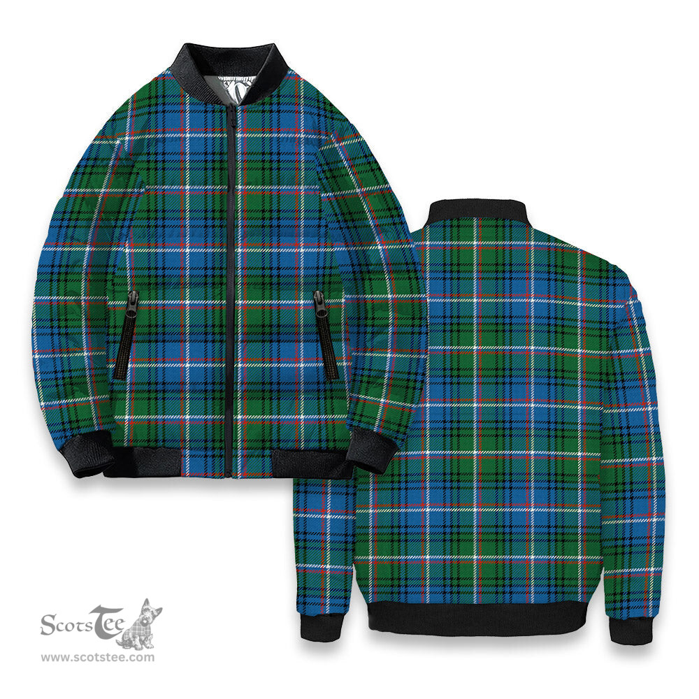 ScotsTee Shop Scottish Shaw of Carolina Ancient Tartan Bomber Puffer Jacket