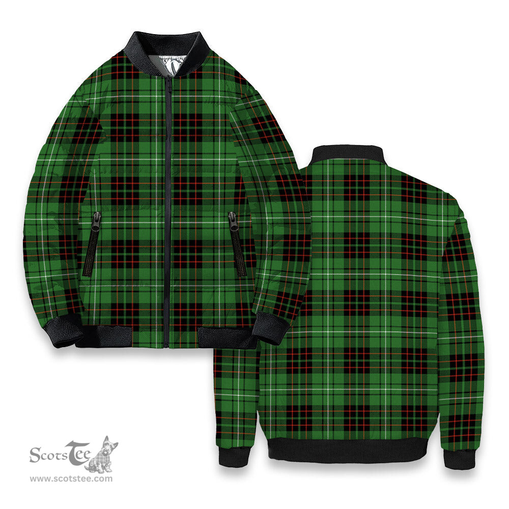 ScotsTee Shop Scottish McAulay of Lewis Ancient Tartan Bomber Puffer Jacket