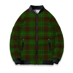ScotsTee Shop Scottish MacAlister of Glenbarr Hunting Tartan Bomber Puffer Jacket