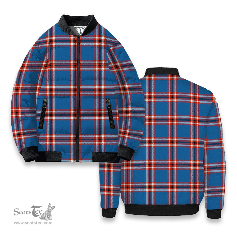 ScotsTee Shop Scottish Laing of Archiestown Ancient Tartan Bomber Puffer Jacket