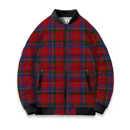 ScotsTee Shop Scottish MacDonald of Glenaladale Tartan Bomber Puffer Jacket