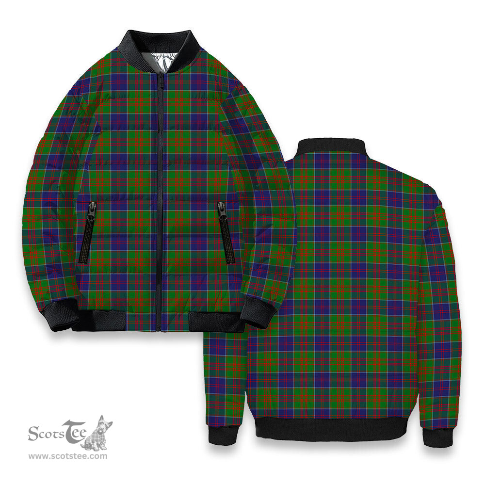 ScotsTee Shop Scottish Stewart of Appin Hunting Modern Tartan Bomber Puffer Jacket