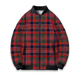 ScotsTee Shop Scottish McDonald of Boisdale Modern Tartan Bomber Puffer Jacket