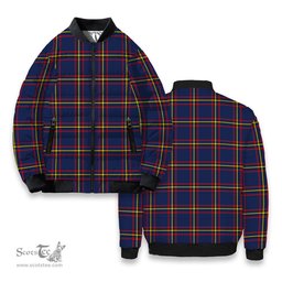 ScotsTee Shop Scottish McLaine of Lochbuie Hunting Modern Tartan Bomber Puffer Jacket