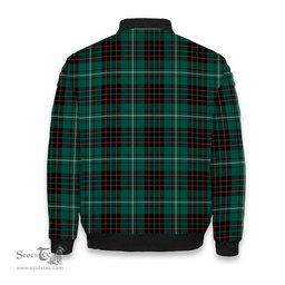 ScotsTee Shop Scottish McAuley of Lewis Modern Tartan Bomber Puffer Jacket