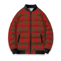 ScotsTee Shop Scottish MacAlister of Glenbarr Modern Tartan Bomber Puffer Jacket