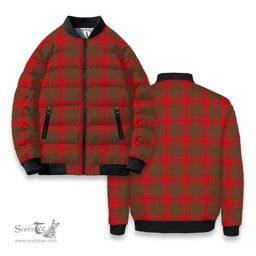 ScotsTee Shop Scottish MacAlister of Glenbarr Modern Tartan Bomber Puffer Jacket