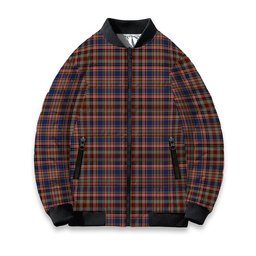ScotsTee Shop Scottish Ogilvy or Drummond of Strathallen Tartan Bomber Puffer Jacket