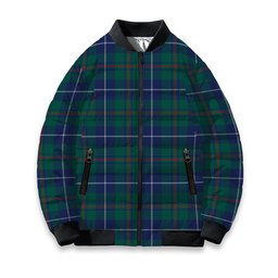 ScotsTee Shop Scottish Irvine of Bonshaw Tower Modern Tartan Bomber Puffer Jacket