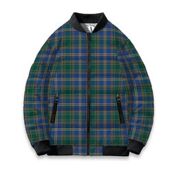 ScotsTee Shop Scottish Strang of Balkaskie Modern Tartan Bomber Puffer Jacket