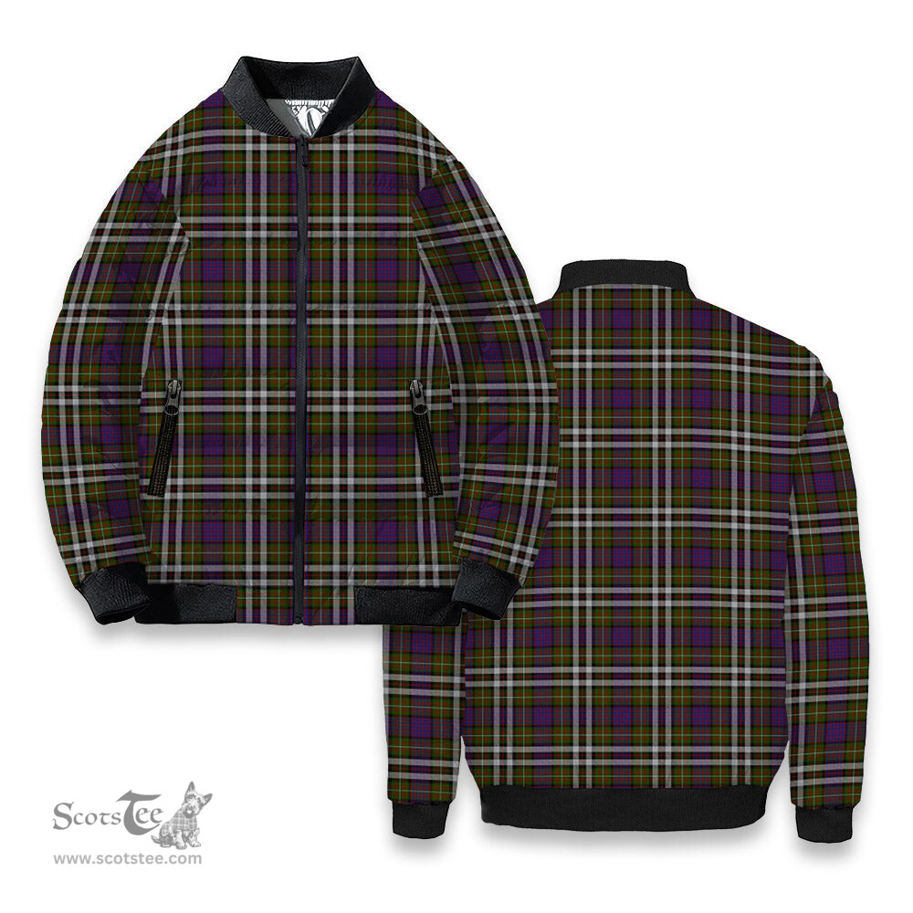 ScotsTee Shop Scottish MacDonell of Glengarry Dress Tartan Bomber Puffer Jacket