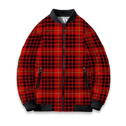 ScotsTee Shop Scottish McDonald of Ardnamurchan Modern Tartan Bomber Puffer Jacket
