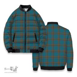 ScotsTee Shop Scottish MacLaine of Lochbuie Hunting Ancient Tartan Bomber Puffer Jacket