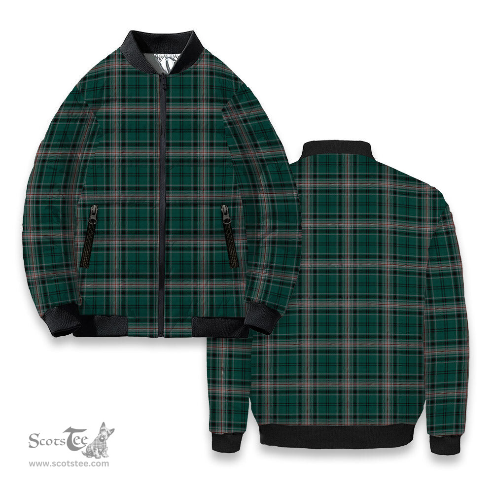 ScotsTee Shop Scottish Kelly of Sleat Hunting Tartan Bomber Puffer Jacket