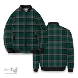 ScotsTee Shop Scottish Kelly of Sleat Hunting Tartan Bomber Puffer Jacket
