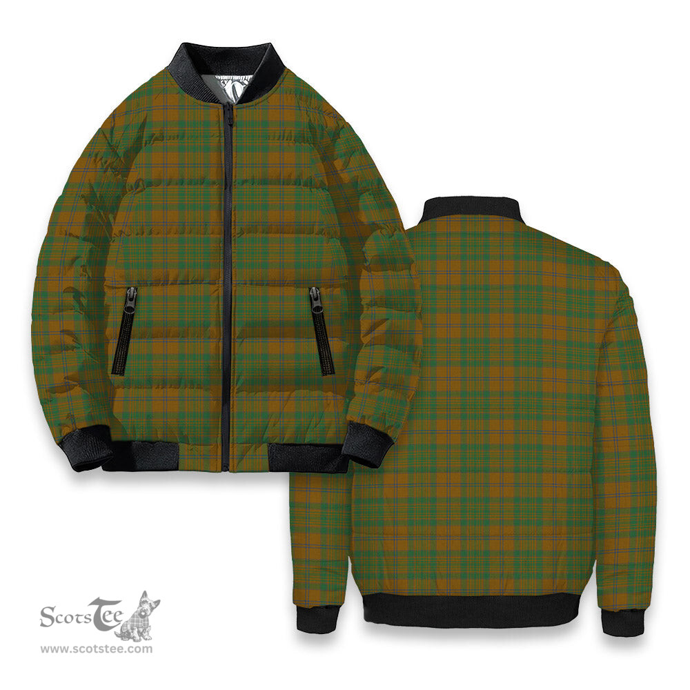 ScotsTee Shop Scottish McAlister of Glenbarr Hunting Modern Tartan Bomber Puffer Jacket