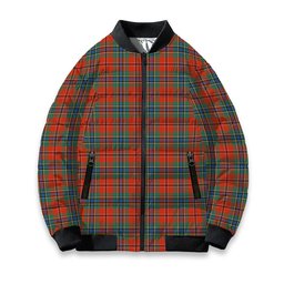 ScotsTee Shop Scottish MacLean of Duart Ancient Tartan Bomber Puffer Jacket