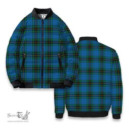 ScotsTee Shop Scottish Murray of Elibank Ancient Tartan Bomber Puffer Jacket