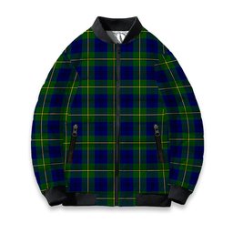 ScotsTee Shop Scottish Johnston of Caskieben Modern Tartan Bomber Puffer Jacket