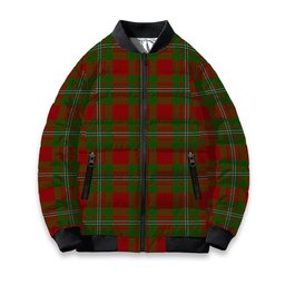 ScotsTee Shop Scottish Strange Tartan Bomber Puffer Jacket