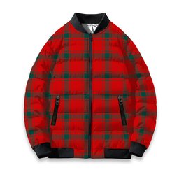 ScotsTee Shop Scottish McDonald of Sleat Modern Tartan Bomber Puffer Jacket