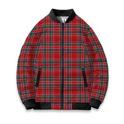 ScotsTee Shop Scottish McDonald of Lochmaddy Modern Tartan Bomber Puffer Jacket
